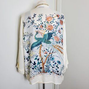 Mango Printed Short Kimono